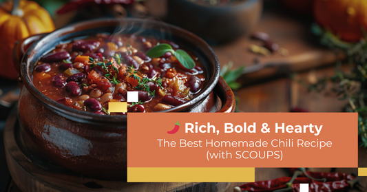 Best Chili Recipe - Ground Beef Red Kidney Beans - SCOUPS Kitchen Ladles