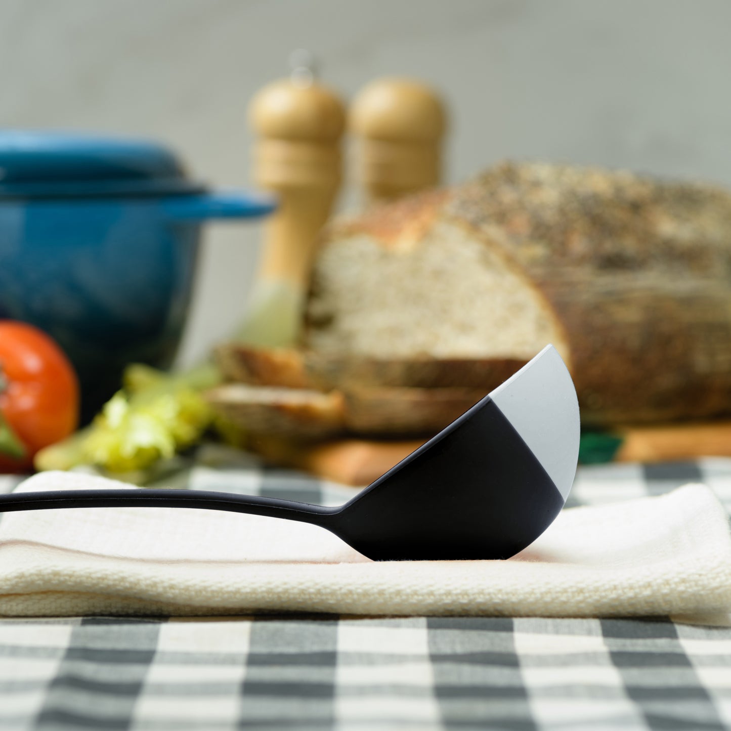 SCOUPS Soft Top Silicone Kitchen Ladle Spoon – Cream & Stout