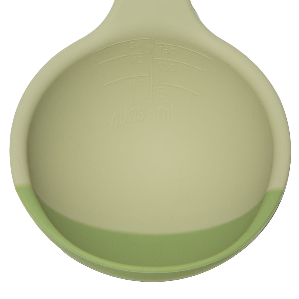 SCOUPS Soft Top Silicone Kitchen Ladle Spoon - Sage & Lime