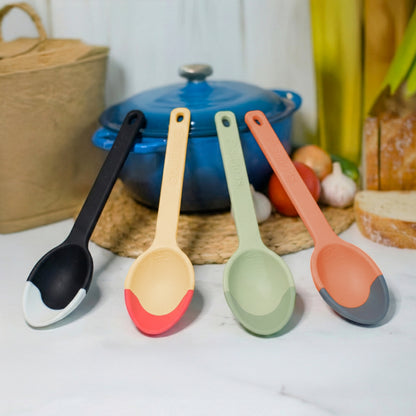 SERVING SPOON - SCOUPS Soft Tip Silicone Table Spoon - Rhubarb & Custard