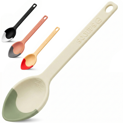 SERVING SPOON - SCOUPS Soft Tip Silicone Table Spoon- Sage & Lime