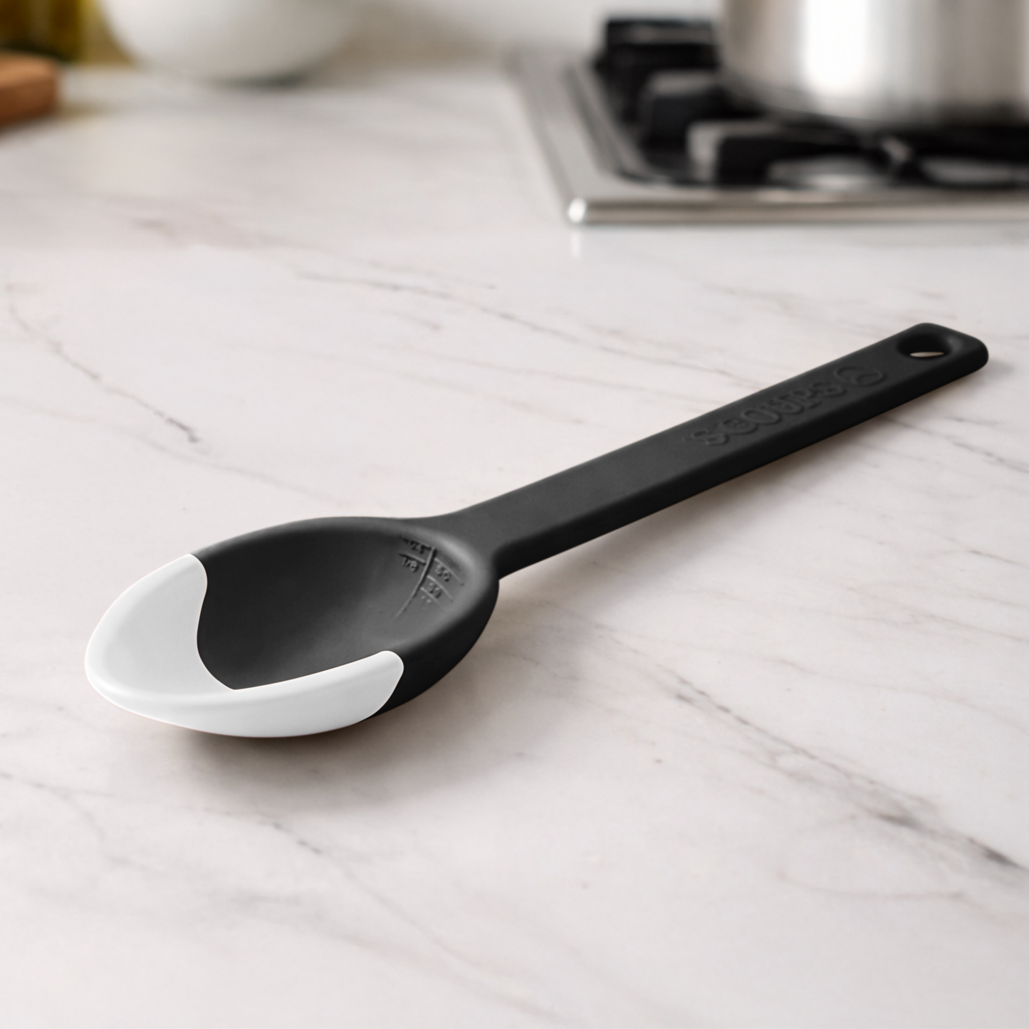 3 Wishes - Set of 3 Colors Silicone SERVING SPOONS - Blue, Red, Black