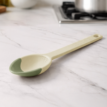 LADLE & SERVING SPOON Combo - SCOUPS Soft Tip Silicone Kitchen Tools - Sage & Lime