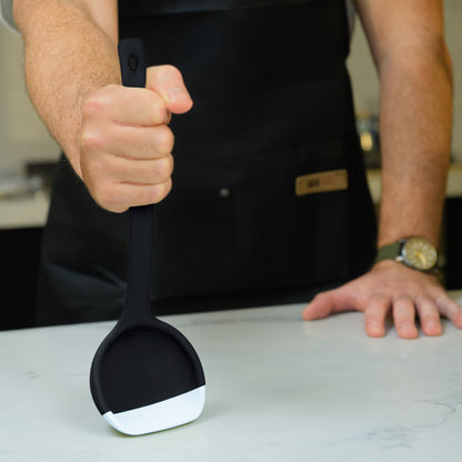 SCOUPS Soft Top Silicone Kitchen Ladle Spoon – Cream & Stout