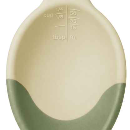 LADLE & SERVING SPOON Combo - SCOUPS Soft Tip Silicone Kitchen Tools - Sage & Lime