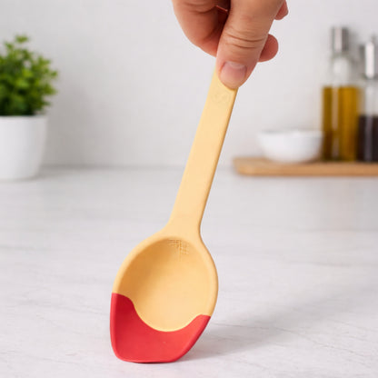 LADLE & SERVING SPOON Combo - SCOUPS Soft Tip Silicone Kitchen Tools - Rhubarb & Custard
