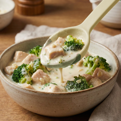 LADLE & SERVING SPOON Combo - SCOUPS Soft Tip Silicone Kitchen Tools - Sage & Lime