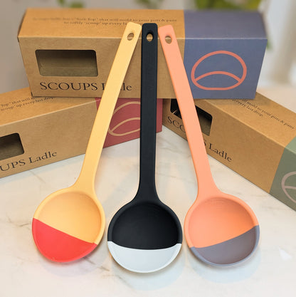 Be Right Back 3 Pack BRB - Set of 3 Color Silicone Kitchen Ladles