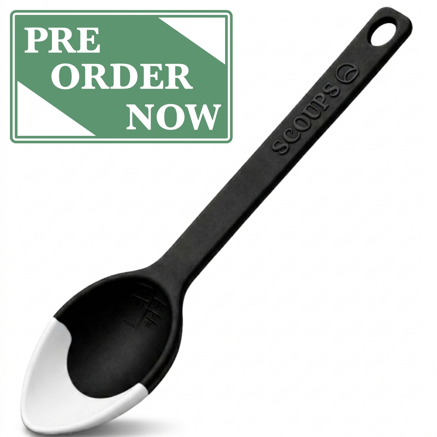 SERVING SPOON - SCOUPS Soft Tip Silicone Table Spoon - Cream & Stout