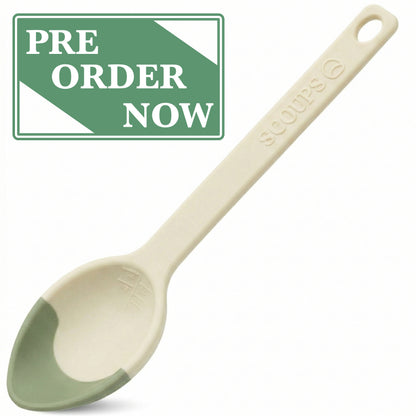 SERVING SPOON - SCOUPS Soft Tip Silicone Table Spoon- Sage & Lime