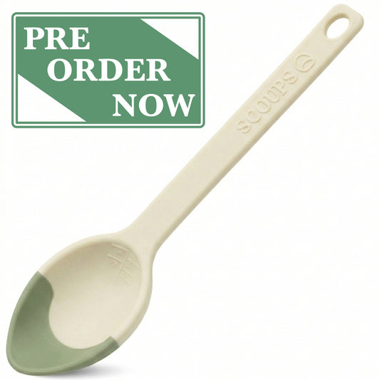 SERVING SPOON - SCOUPS Soft Tip Silicone Table Spoon- Sage & Lime
