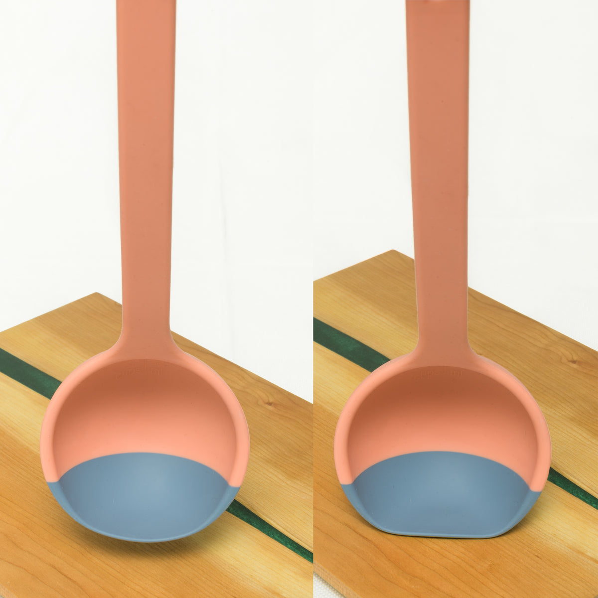 Silicone ladle used for cooking and serving